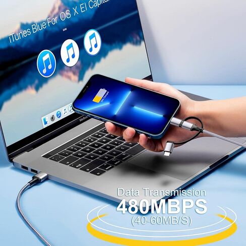 كابل شحن متعدد [10 أقدام 2 حزمة] سلك شحن متعدد كابل شاحن متعدد 3 في 1 محول شحن سريع مع منفذ Lightning/Type C/Micro USB للهواتف المحمولة، iPhone، iPads، Samsung Galaxy، Ps، الأجهزة اللوحية، المزيد in Kuwait