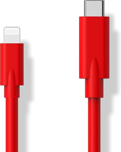 USB Type C to Lightning Cable MFi Certified Charging Cord for iPhone 13 Pro 12 Pro Max 11 X XS XR 8 Plus (Red) in Saudi Arabia