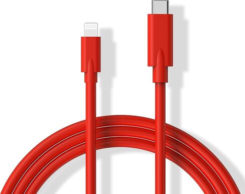 USB Type C to Lightning Cable MFi Certified Charging Cord for iPhone 13 Pro 12 Pro Max 11 X XS XR 8 Plus (Red) in Saudi Arabia