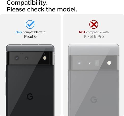 واقي شاشة لعدسة الكاميرا من Spigen [Glas.tR Optik] مصمم لهاتف Pixel 6 - أسود [عبوة من قطعتين] in Kuwait
