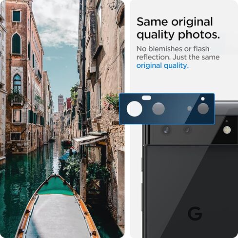 واقي شاشة لعدسة الكاميرا من Spigen [Glas.tR Optik] مصمم لهاتف Pixel 6 - أسود [عبوة من قطعتين] in Kuwait
