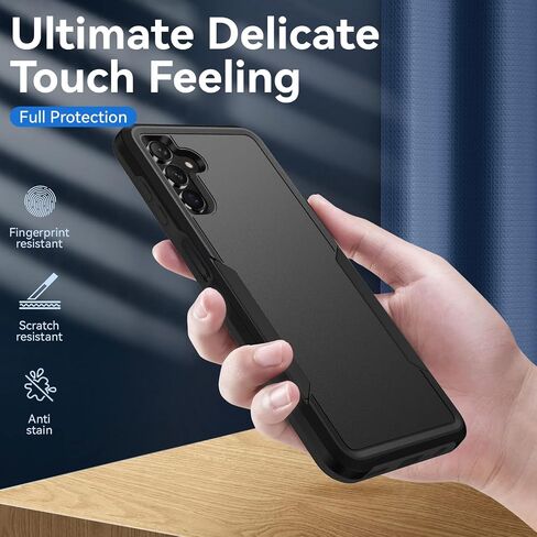 حافظة Warsia لهاتف Galaxy A13 5G، حافظة سامسونج مع واقي شاشة، هاتف واقٍ متين وقوي ومقاوم للصدمات، أسود in Saudi Arabia