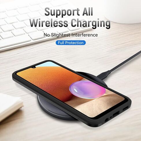 حافظة Warsia لهاتف Galaxy A13 5G، حافظة سامسونج مع واقي شاشة، هاتف واقٍ متين وقوي ومقاوم للصدمات، أسود in Saudi Arabia
