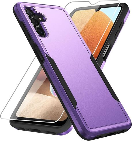 for Galaxy A13 5G Case, Samsung Case with Screen Protector,Heavy-Duty Tough Rugged Shockproof Protective Phone, Black in Saudi Arabia