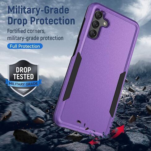 for Galaxy A13 5G Case, Samsung Case with Screen Protector,Heavy-Duty Tough Rugged Shockproof Protective Phone, Black in Saudi Arabia