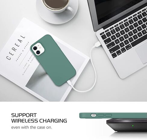 حافظة DOMAVER لهاتف iPhone 12، حافظة iPhone 12 Pro من السيليكون السائل الناعم وبطانة من الألياف الدقيقة والمطاط غطاء واقٍ لهاتف iPhone 12/12 Pro 5G -6.1 بوصة، أزرق فاتح in Kuwait