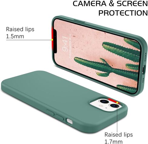 حافظة DOMAVER لهاتف iPhone 12، حافظة iPhone 12 Pro من السيليكون السائل الناعم وبطانة من الألياف الدقيقة والمطاط غطاء واقٍ لهاتف iPhone 12/12 Pro 5G -6.1 بوصة، أزرق فاتح in Kuwait