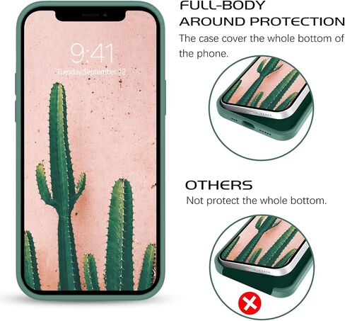 حافظة DOMAVER لهاتف iPhone 12، حافظة iPhone 12 Pro من السيليكون السائل الناعم وبطانة من الألياف الدقيقة والمطاط غطاء واقٍ لهاتف iPhone 12/12 Pro 5G -6.1 بوصة، أزرق فاتح in Kuwait