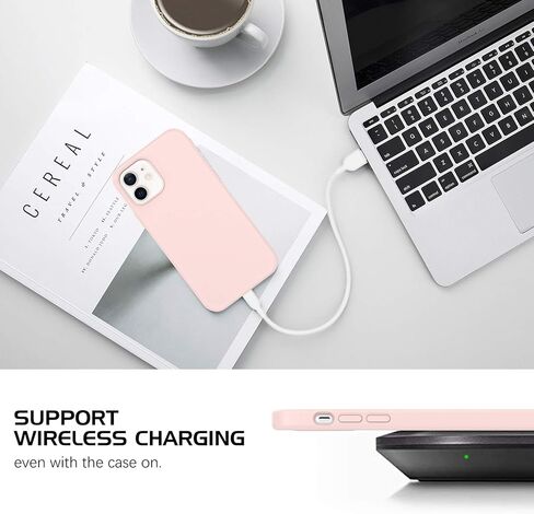 DOMAVER iPhone 12 Case, iPhone 12 Pro Case Liquid Silicone Soft Gel Rubber Microfiber Lining Cushion Protective Cover for iPhone 12/12 Pro 5G -6.1 Inch, Light Blue in Kuwait