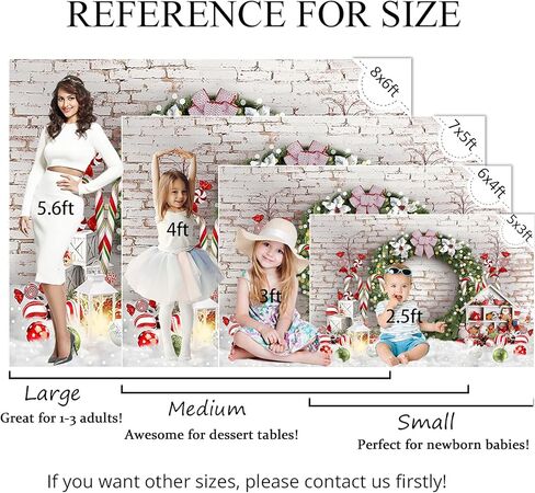 Mocsicka عيد الميلاد التصوير الفوتوغرافي خلفية عيد الميلاد Candyland الأبيض جدار من الطوب خلفية عيد الميلاد حلوى قصب عيد الميلاد إكليل خلفية للأطفال صور كشك الدعائم (10x7ft (120x84 بوصة)) in Kuwait