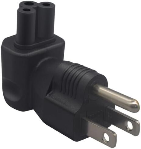 Toptekit US 3 Prong Mickey Mouse Short Power Cord, USA NEMA 5-15P Male to IEC320 C5 Female Laptop Power Cable, 3-Prong Notebook/Laptop AC Power Cord 2ft/60cm in Saudi Arabia