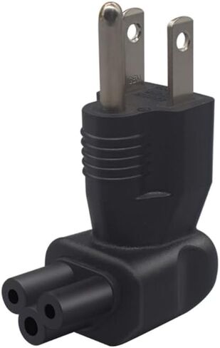 Toptekit US 3 Prong Mickey Mouse Short Power Cord, USA NEMA 5-15P Male to IEC320 C5 Female Laptop Power Cable, 3-Prong Notebook/Laptop AC Power Cord 2ft/60cm in Saudi Arabia