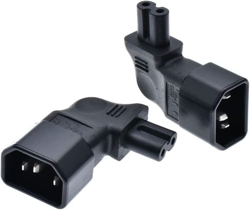 Tekit Standard Molded IEC 320 C14 to C7 Plug AC Power Cable PDU UPS, 6.6ft/2m, 10A/110V-240V in Kuwait