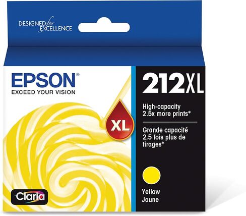خرطوشة حبر Epson T212 Claria - حبر أصفر عالي السعة (T212XL420-S) لطابعات التعبير المختارة والقوى العاملة وخرطوشة حبر T212 Claria - حبر سماوي عالي السعة - in Saudi Arabia