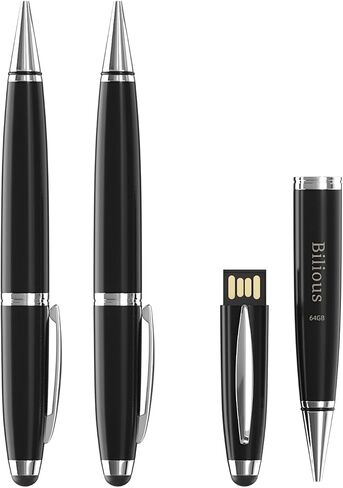 Bilious USB Flash Drive, USB 2.0 2PCS Thumb Drive Portable Pen Design USB Memory Stick, Waterproof Jump Pen Drive for Storage and Backup in Saudi Arabia
