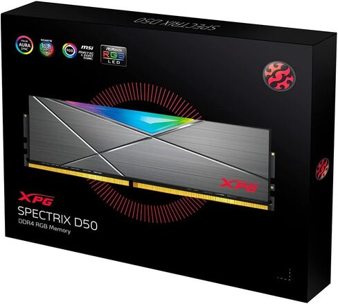 ذاكرة سطح المكتب XPG DDR4 D50 RGB 16 جيجابايت (2 × 8 جيجابايت) 3200 ميجاهرتز PC4-25600 U-DIMM 288-Pins CL16 Kit أبيض (AX4U32008G16A-DW50) in Kuwait