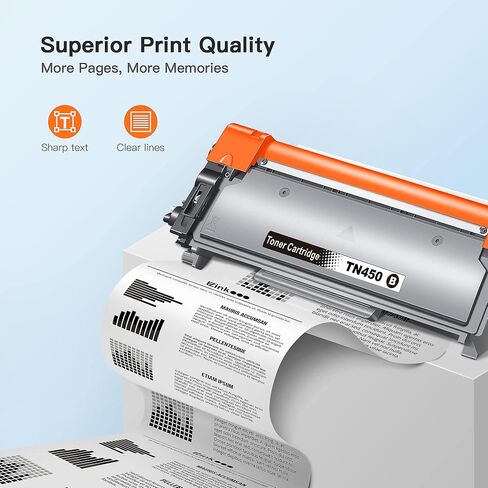 خرطوشة حبر متوافقة مع E-Z Ink (TM) لطابعة Brother TN450 TN420 TN-450 TN-420 للاستخدام مع HL-2270DW HL-2280DW HL-2230 HL-2240 MFC-7360N MFC-7860DW DCP-7065DN Intellifax 2840 (1 اسود in Kuwait