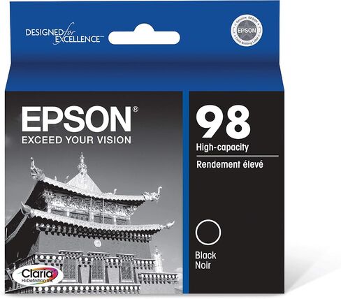 EPSON 98 Claria Hi-Definition Ink High Capacity Black Cartridge (T098120) Works with Artisan-700, 710, 725, 730, 800, 810, 835, 837 in Saudi Arabia