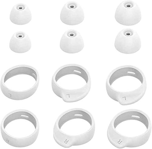 BLLQ Replacement for Samsung Galaxy Bud+ Plus Ear Tips Wing Tips 12 PCS Accessories, Silicone Ear Hooks Wingtips Earbuds Cover Eargels Eartips Compatible with Galaxy Buds Plus,Black(Buds+) in Kuwait
