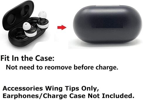 BLLQ Replacement for Samsung Galaxy Bud+ Plus Ear Tips Wing Tips 12 PCS Accessories, Silicone Ear Hooks Wingtips Earbuds Cover Eargels Eartips Compatible with Galaxy Buds Plus,Black(Buds+) in Kuwait