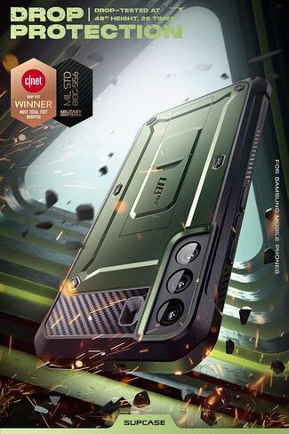 حافظة سلسلة SUPCASE Unicorn Beetle Pro لهاتف Samsung Galaxy S22 Plus 5G (إصدار 2022)، حافظة متينة بطبقة مزدوجة ومشبك حزام ومسند بدون واقي شاشة مدمج (رودي) in Kuwait