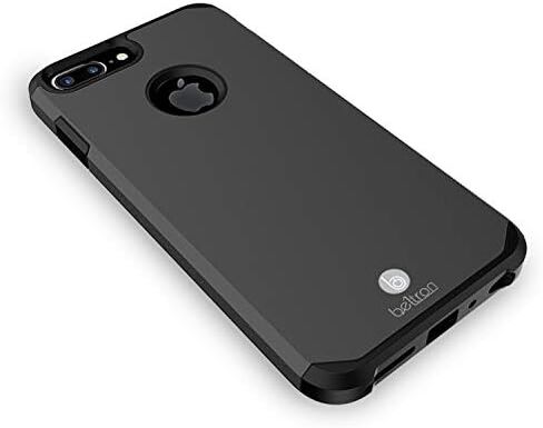 حافظة BELTRON مع مشبك حزام لهاتف iPhone 8 Plus، iPhone 7 Plus، حافظة هجينة رفيعة للحماية الكاملة شديدة التحمل وحافظة بمشبك حزام دوار مع مسند مدمج لهاتف iPhone 7/8 Plus (رمادي معدني) in Saudi Arabia