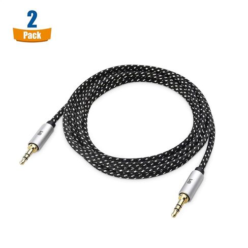 كابل ماترز 2 حزمة كابل صوت 3.5 ملم 6 أقدام (كابل Aux 3.5 ملم/سلك Aux، كابل سماعة الرأس، كابل صوت 3.5 ملم ذكر إلى ذكر) - 6 أقدام / 1.8 متر in Kuwait