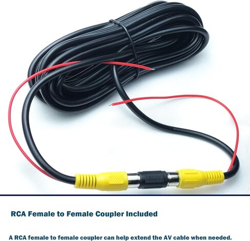 Upgraded Version Thickened 34FT/10m Backup Camera RCA Video Cable,RCA Male to Male Plug Car Rear View Parking Backup Camera Video Audio Extension Cable with Detection Trigger Wire in Kuwait