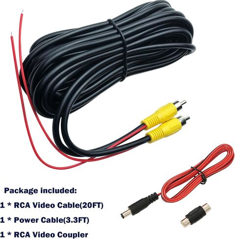 Upgraded Version Thickened 34FT/10m Backup Camera RCA Video Cable,RCA Male to Male Plug Car Rear View Parking Backup Camera Video Audio Extension Cable with Detection Trigger Wire in Kuwait
