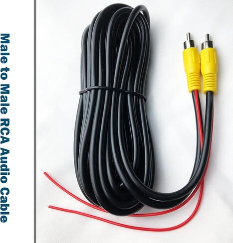 Upgraded Version Thickened 34FT/10m Backup Camera RCA Video Cable,RCA Male to Male Plug Car Rear View Parking Backup Camera Video Audio Extension Cable with Detection Trigger Wire in Kuwait