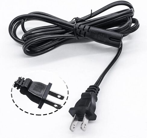 Mankk 6Ft TV سلك الطاقة 2 الشق 18AWG 10A 250V AC كابل الطاقة لشاشة الكمبيوتر الكمبيوتر المحمول طابعة المتكلم M-I-036-1.8M in Kuwait