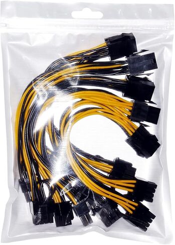 5PCS PCI-E 6-pin to Dual 6+2-pin (6-pin/8-pin) Power Splitter Cable Graphics Card PCIE PCI Express 6Pin to Dual 8Pin Power Cable in Kuwait