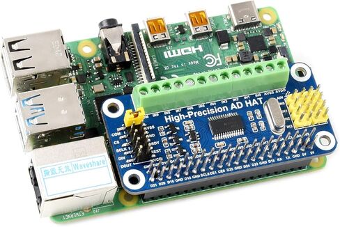 Waveshare High-Precision AD HAT for Raspberry Pi with ADS1263 10-Ch 32-Bit ADC Compatible with Raspberry Pi Series and Jetson Nano in Saudi Arabia