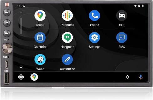 LXKLSZ Wireless Carplay Wireless Android Auto Double Din ستيريو سيارة مع سطوع تلقائي 7in IPS تعمل باللمس وكاميرا الرؤية الخلفية AHD / بلوتوث / وصلة مرآة / FM / AM / USB Type-C in Kuwait