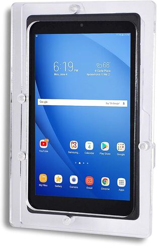 Security Anti-Theft Acrylic VESA Enclosure for Amazon Fire HD 10 2021, HD 10 Plus with Free Wall Mount Kit (Black, Fire HD 10 2021 HD 10 Plus) in Kuwait