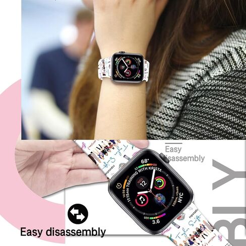 أحزمة ساعة كرتونية متوافقة مع سوار ساعة Apple بعرض 38 ملم/40 ملم، أحزمة ساعة لطيفة للنساء المراهقات in Saudi Arabia