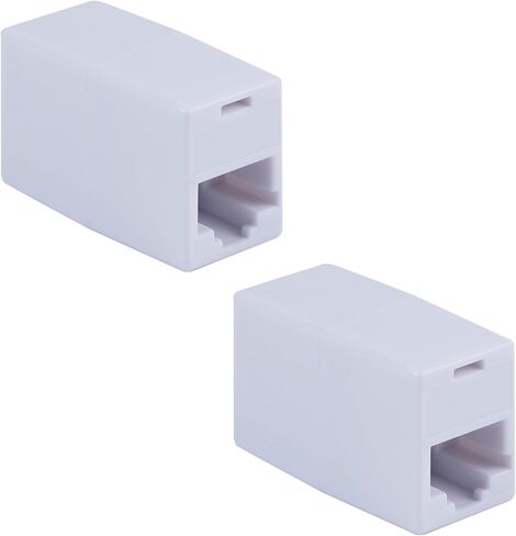 Power Gear in-Line Network Coupler, 2 Pack, Connects RJ45 Ethernet Cables to Modems, Routers, Hubs, CAT5, CAT5E, White, 46066 in Kuwait