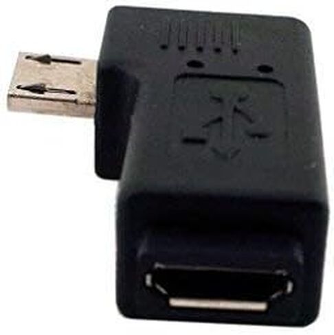 JSER 90 Degree Left Angled Micro USB 2.0 5P Male to Female M to F Extension Adapter in Saudi Arabia