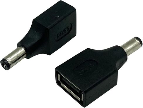 محول طاقة Dafensoy USB إلى DC، USB 2.0 A أنثى إلى DC 5.5 x 2.1mm محول طاقة ذكر 2 حزمة، يستخدم لشحن الأجهزة الإلكترونية مع منافذ DC أو USB (USB F/5.5 x 2.1) in Saudi Arabia