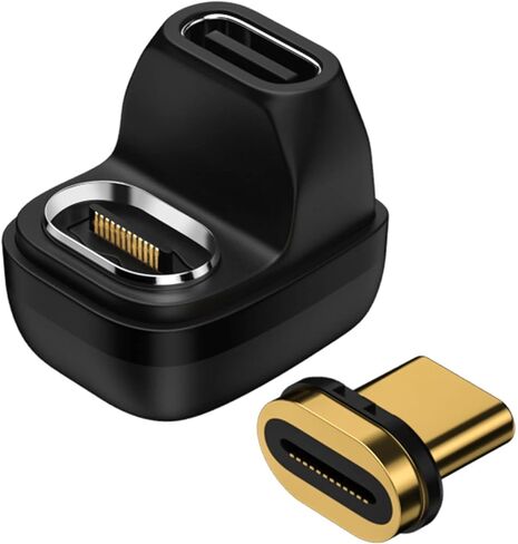 Minopara Magnetic USB C Adapter (U-Shape, 2 Packs), 40Gbps USB4.0 Type C Connector Compatible with Thunderbolt3, 100W 8K@60Hz 4K@144Hz Video Output, Compatible for MacBook Pro Air and Type C Device in Saudi Arabia