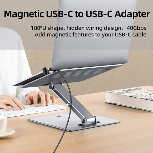 Minopara Magnetic USB C Adapter (U-Shape, 2 Packs), 40Gbps USB4.0 Type C Connector Compatible with Thunderbolt3, 100W 8K@60Hz 4K@144Hz Video Output, Compatible for MacBook Pro Air and Type C Device in Saudi Arabia
