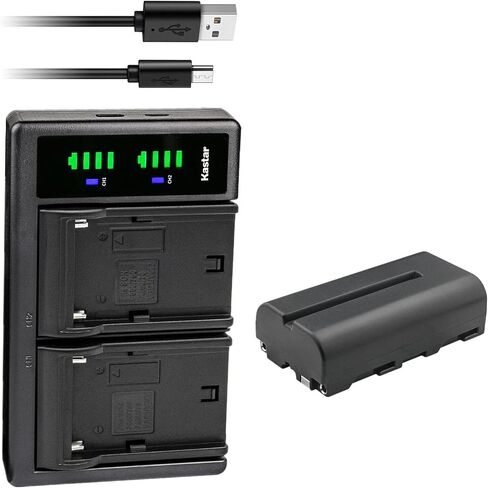 بطارية Kastar NP-F550 / NP-F570 وشاحن USB LTD2 متوافق مع مصباح فيديو Neewer RGB660 Led، ومصباح فيديو 660 PRO RGB LED، CN-126، CN-160، CN-216، CN-304، NL288 LED فيديو ضوء in Kuwait