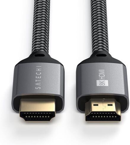 Satechi 8K HDMI 2.1 Cable - Supports 8K/ 60Hz and 4K/ 120Hz, 48Gbps - Compatible with Apple 2021 MacBook Pro M1 Pro & Max, 2021 iPad Pro and More (2 Meters/ 6.6 ft) in Saudi Arabia