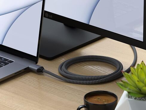 Satechi 8K HDMI 2.1 Cable - Supports 8K/ 60Hz and 4K/ 120Hz, 48Gbps - Compatible with Apple 2021 MacBook Pro M1 Pro & Max, 2021 iPad Pro and More (2 Meters/ 6.6 ft) in Saudi Arabia