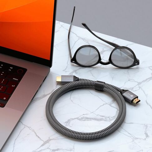 Satechi 8K HDMI 2.1 Cable - Supports 8K/ 60Hz and 4K/ 120Hz, 48Gbps - Compatible with Apple 2021 MacBook Pro M1 Pro & Max, 2021 iPad Pro and More (2 Meters/ 6.6 ft) in Saudi Arabia