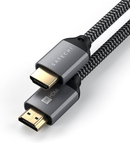 Satechi 8K HDMI 2.1 Cable - Supports 8K/ 60Hz and 4K/ 120Hz, 48Gbps - Compatible with Apple 2021 MacBook Pro M1 Pro & Max, 2021 iPad Pro and More (2 Meters/ 6.6 ft) in Saudi Arabia