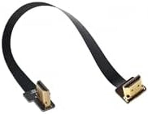NFHK CYFPV مزدوج 90 درجة بزاوية قائمة HDMI نوع A ذكر إلى ذكر HDTV FPC كابل مسطح لـ FPV HDTV Multicopter التصوير الجوي 80 سم in Kuwait