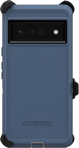 OtterBox Pixel 6 Pro Defender Series Case - FORT BLUE, rugged & durable, with port protection, includes holster clip kickstand in Kuwait