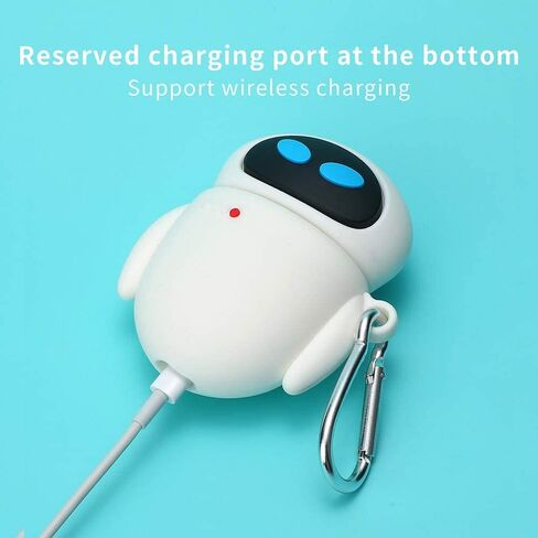 حافظة حماية متوافقة مع سماعات ايربود 1 و2 بتصميم افاتار كرتوني لطيف ثلاثي الابعاد من السيليكون بتصميم ايف، حافظة سيليكون ناعمة محمولة ومضادة للصدمات، حافظة شحن ابل ايربود 2 و1 (ايفا) in Kuwait