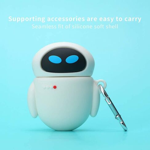حافظة حماية متوافقة مع سماعات ايربود 1 و2 بتصميم افاتار كرتوني لطيف ثلاثي الابعاد من السيليكون بتصميم ايف، حافظة سيليكون ناعمة محمولة ومضادة للصدمات، حافظة شحن ابل ايربود 2 و1 (ايفا) in Kuwait